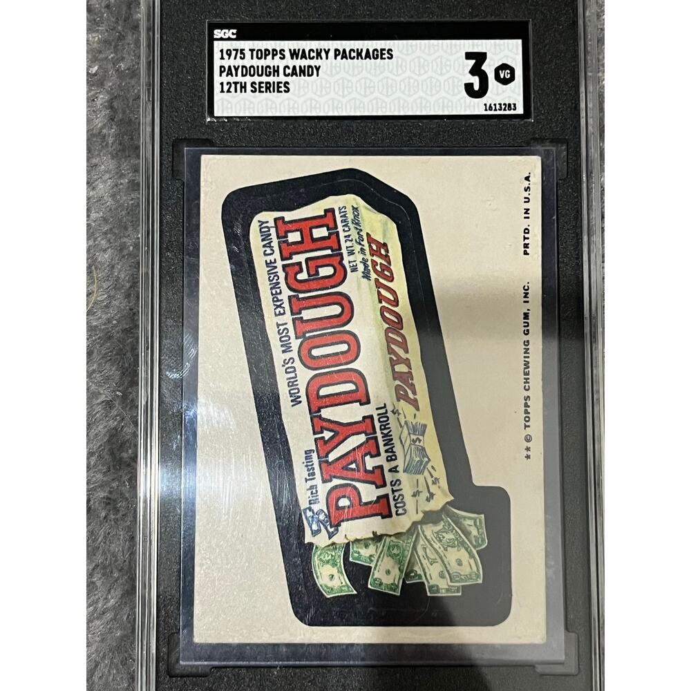 1975 Topps Wacky Packs 12th Series Paydough Candy SGC 3